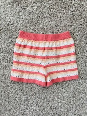 Baby GAP Toddler Coral Striped Knit Shorts 2T